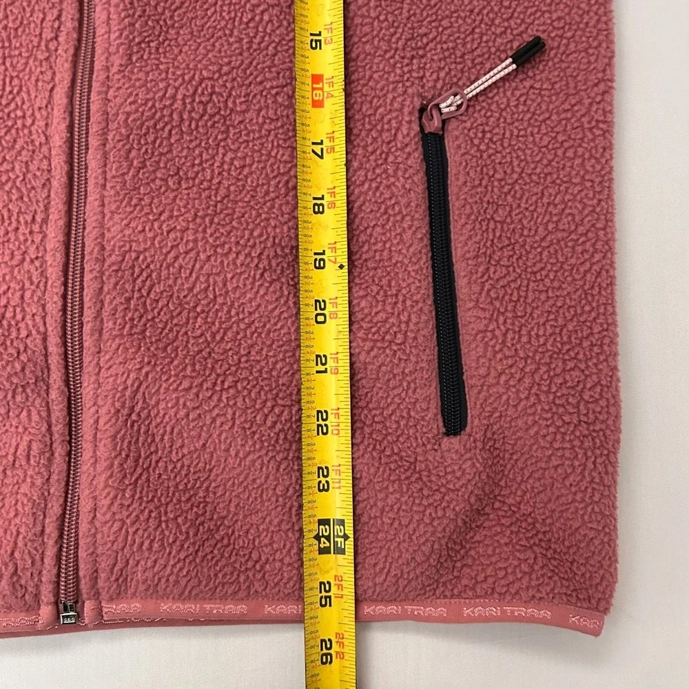Kari Traa Jacket Womens Medium Rose Pink Rothe Sherpa Full Zip‎ Fleece Mock Neck